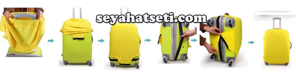 Valiz kılıfı imalatı - baskılı seyahat valiz kılıfı